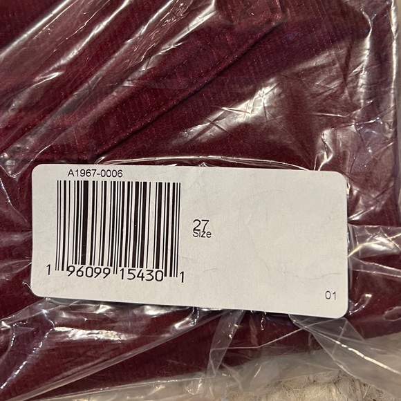 LEVI’S | NWT Women’s Ribcage Corduroy Bootcut Pants Tawny Port Red Maroon - Picture 6 of 9